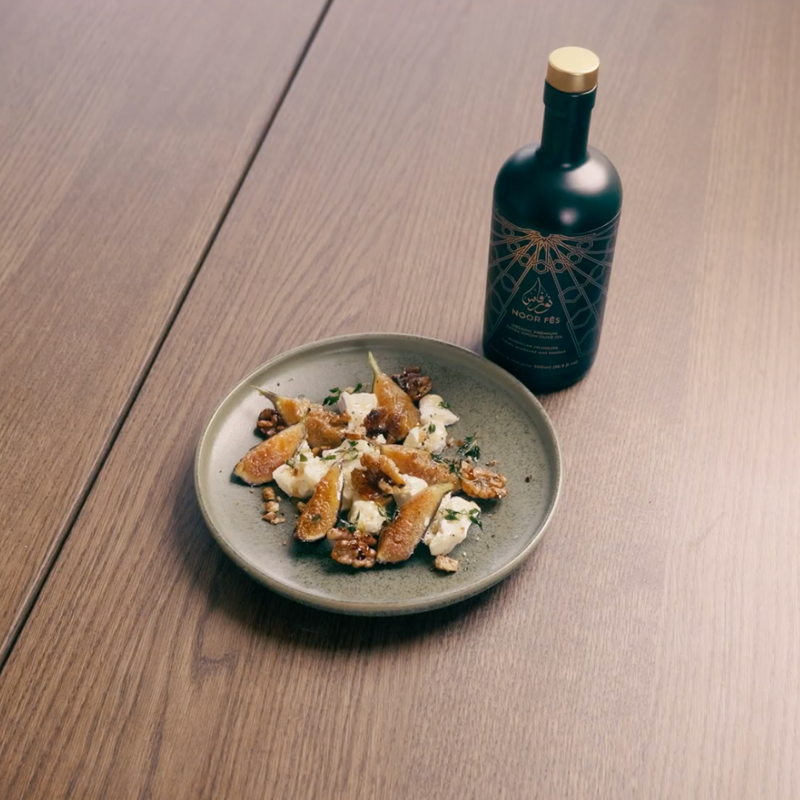Fig and Goat Cheese Salad with Walnuts, Honey, and Olive Oil