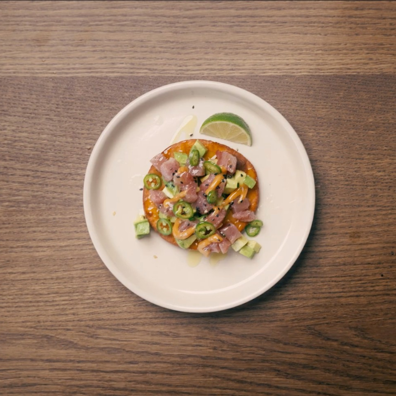 Spicy Tuna Tostadas (Tostada de Atún)