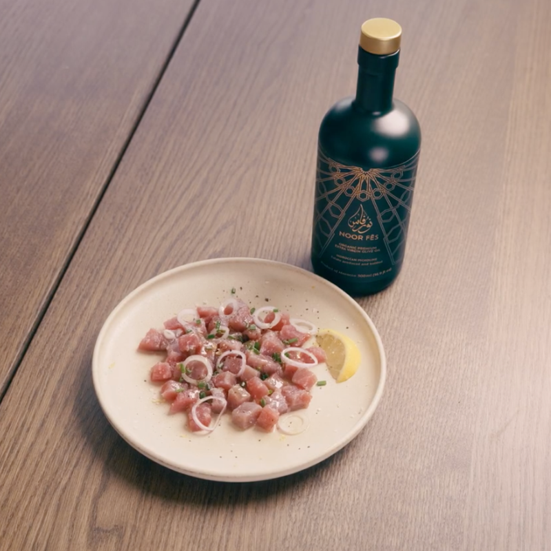 10-Minute Tuna Tartare with Olive Oil, Lemon, and Shallot